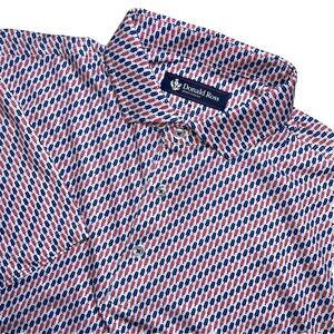 DONALD ROSS MEDIUM ALL‎ OVER PARTIOTIC USA POPSICLE LOGO GOLF POLO FRANKLIN UV